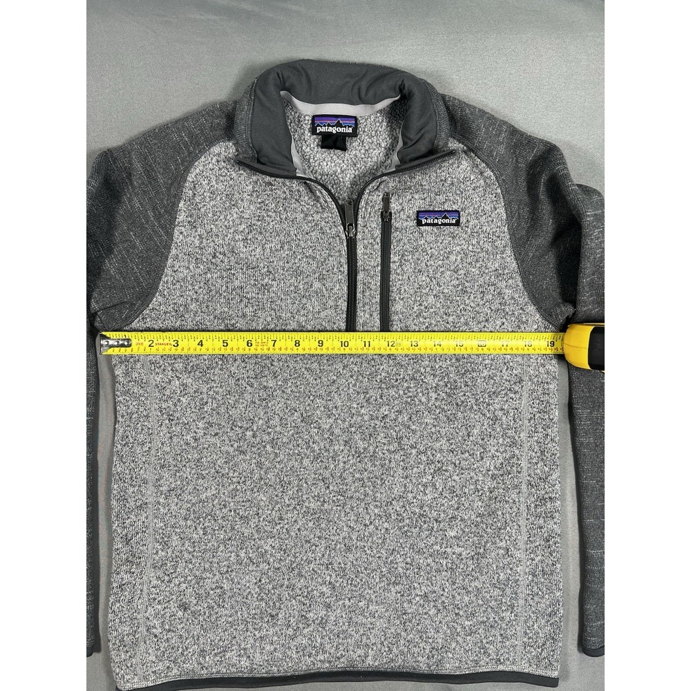 Patagonia Men's Better Sweater 1/4 Zip Fleece in Nickel w/Forge Grey color - Picture 6 of 9